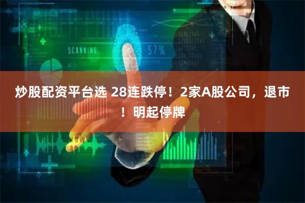 炒股配资平台选 28连跌停！2家A股公司，退市！明起停牌